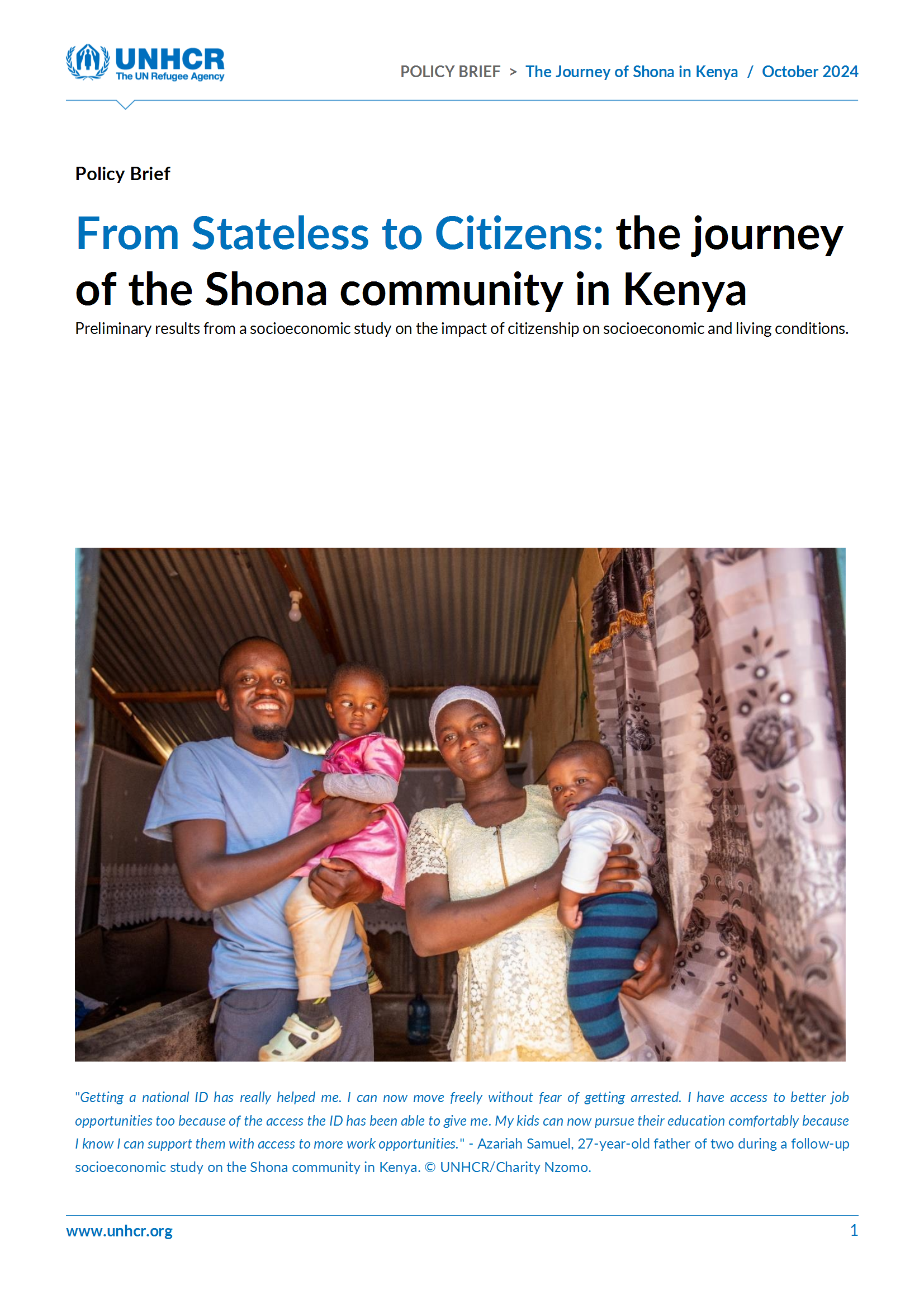 Image for From Stateless to Citizens: the journey of the Shona community in Kenya